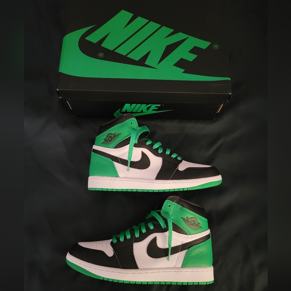 Brand new ds nike air jordan 1 retro high og lucky green size 9 men's.